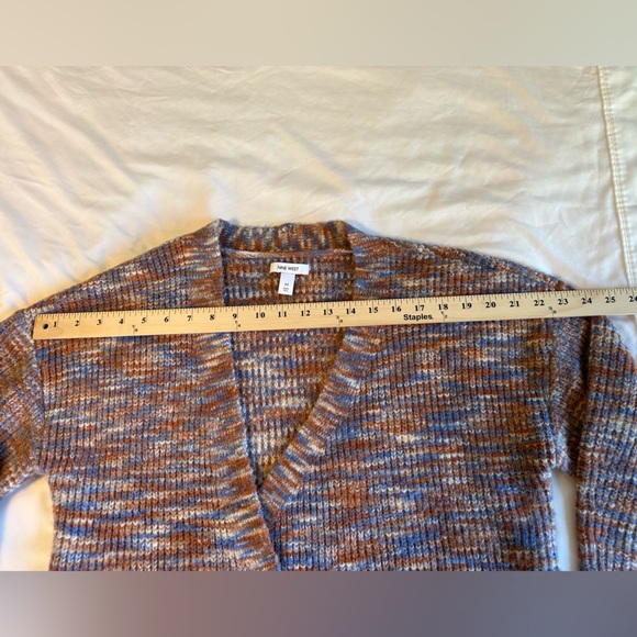 Nine West Multicolor Knit Cardigan- adjustable loose belt - Picture 7 of 16